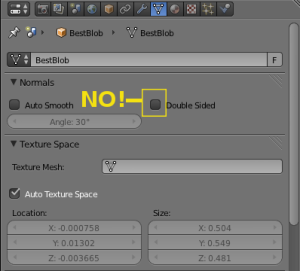 Blender 2.6 Object Data tab - uncheck Double Sided